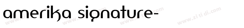 amerika signature字体转换